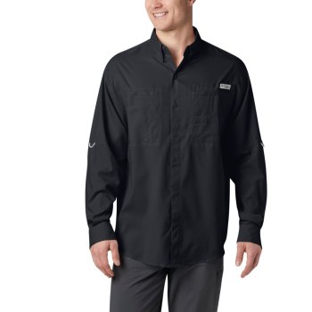 Columbia PFG Tamiami II Long Sleeve Tall, Camisa Negros Para Hombre | 072164-RBX